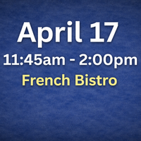 April 17 - 11:45am - 2:00pm - Student Showcase Buffet