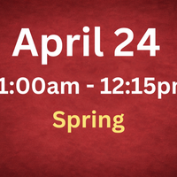 April 24 - 11:00am - 12:15pm - Student Showcase Buffet