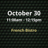 Oct 30 - 11:00am - 12:15pm - Student Showcase Buffet